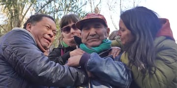 El papá de Franco Casco estuvo acompañado de miembros de la Multisectorial contra la Violencia