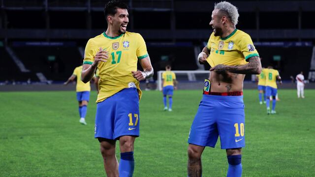 Paquetá y Neymar celebran el gol de la noche (Foto: AP).