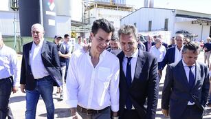 Balotaje 2023: Juan Manuel Urtubey con Sergio Massa en Río Cuarto. (Prensa Sergio Massa)