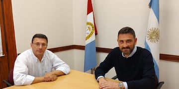 El concejal Lisandro Mársico y el diputado nacional Enrique Estévez