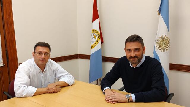 El concejal Lisandro Mársico y el diputado nacional Enrique Estévez