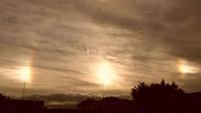 En la ciudad de Añatuya se registraron tres soles en el cielo durante la mañana del miércoles.
