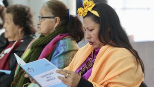 En las reuniones en la Ciudad Cultural se entregó a los presentes ejemplares de la Constitución provincial para su pormenorizado análisis.