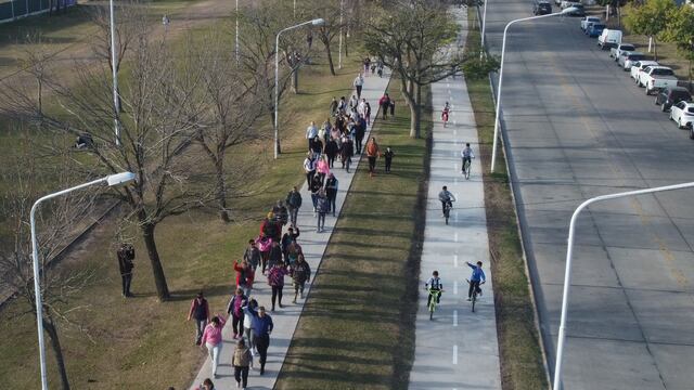 Inauguraron la nueva ciclovía de Estanislao del Campo