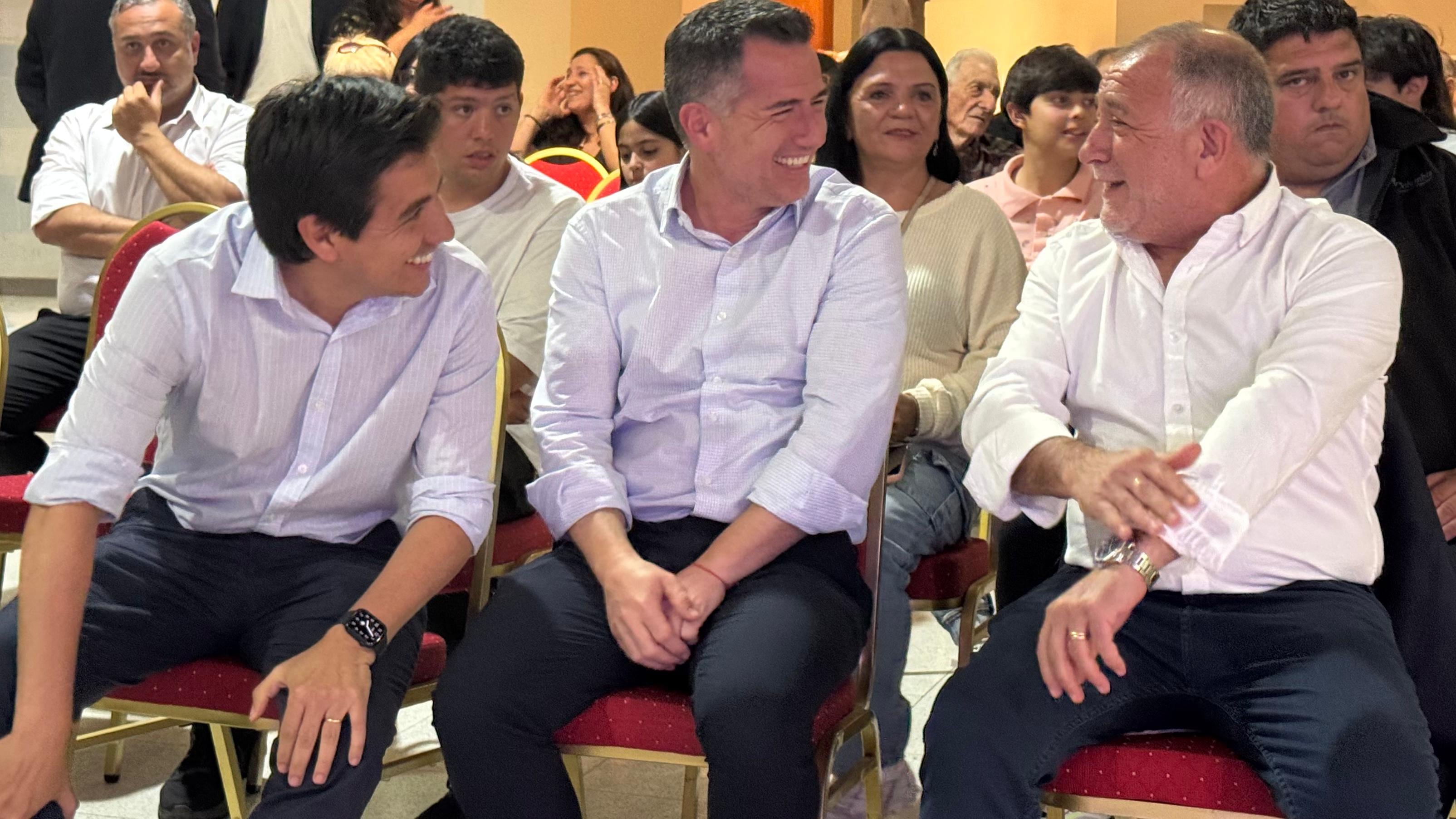 Elecciones 2025: Gonzalo Roca, Gabriel Bornoroni y Luis Juez en Villa María. (Prensa Frente Cívico)