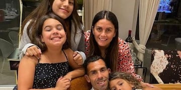 El futbolista disfruta de unos días de descanso en Mendoza.