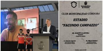 El base agradeció el homenaje de la Municipalidad de Córdoba.