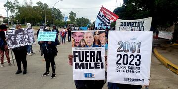 La marcha de MTR en el centro de Córdoba.