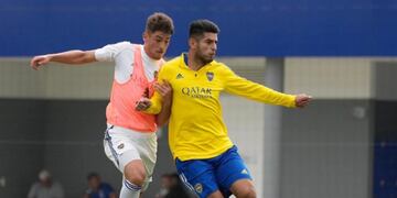 Federico Aguirre, el 9 puntano que debutó en la reserva de Boca