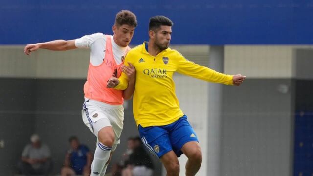 Federico Aguirre, el 9 puntano que debutó en la reserva de Boca