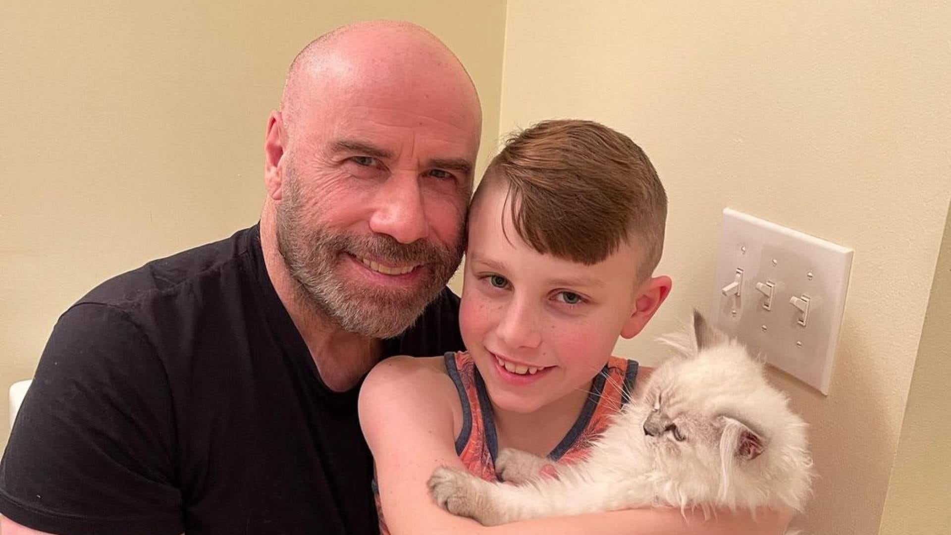 John Travolta junto a su hijo, Benjamín.