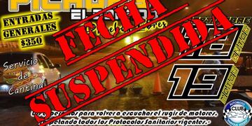 Finalmente, suspendieron las picadas en el Autódromo de Eldorado.