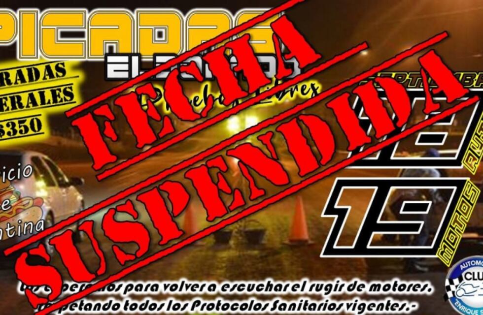 Finalmente, suspendieron las picadas en el Autódromo de Eldorado