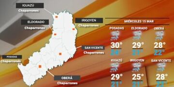 Continúan las precipitaciones para este miércoles en Misiones.