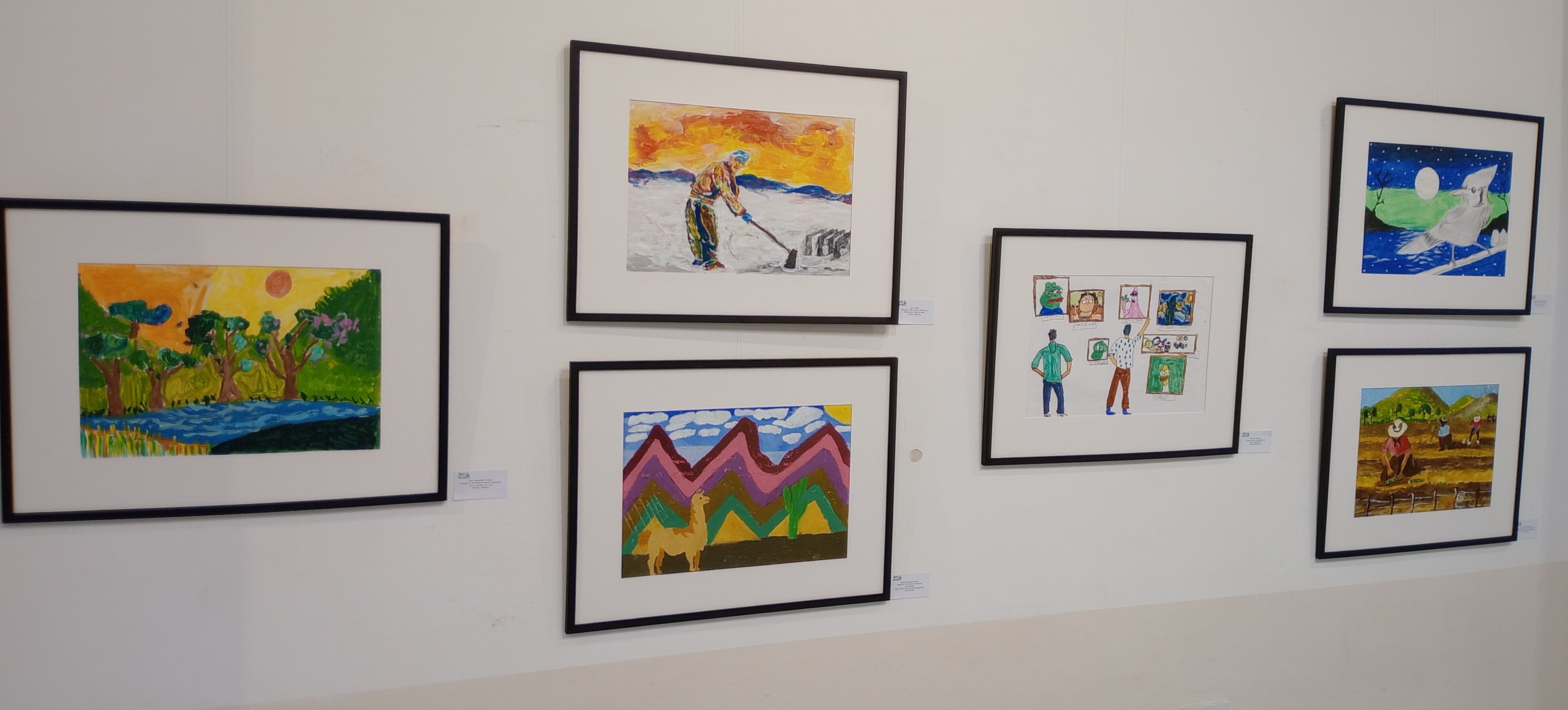 Los pequeños artistas encontraron inspiración en sus entornos, sus paisajes, las historias de sus mayores o los temas de la actualidad.