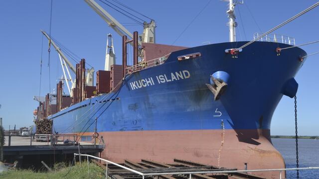 Buque de Singapur parte desde Ibicuy