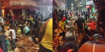 Rompieron una calle céntrica en Colombia por un fuerte rumor de que obreros había escondido oro debajo y no había nada. - Gentileza