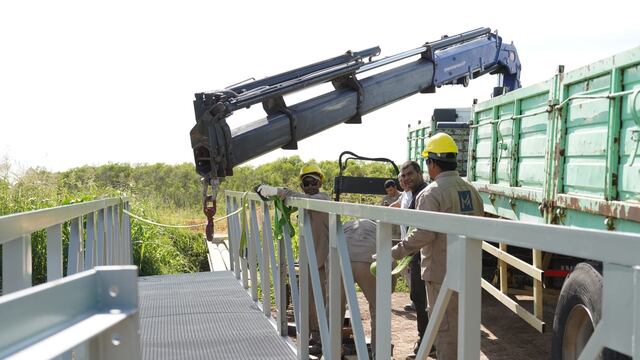 Trabajos en el puente para los 315 lotes