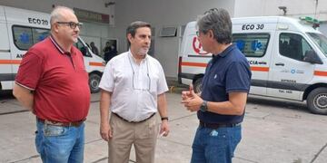 Medina Ruiz supervisando las guardias hospitalarias.