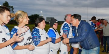 El presidente del Concejo Deliberante de San Salvador de Jujuy, Lisandro Aguiar, dio la bienvenida al seleccionado nacional Pumpas XV.