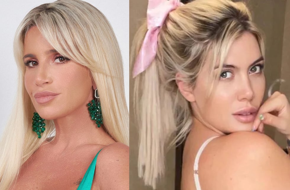 Duelo de divas: Wanda Nara y Flor Peña posaron con el mismo vestido de látex rosa