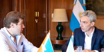 Melella y Meoni firmaron convenios para la realización de obras en la Provincia de Tierra del Fuego.