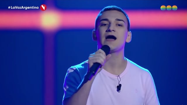 Ignacio Sagalá tiene 19 años y sorprendió al jurado, pero ninguno giró para elegirlo.