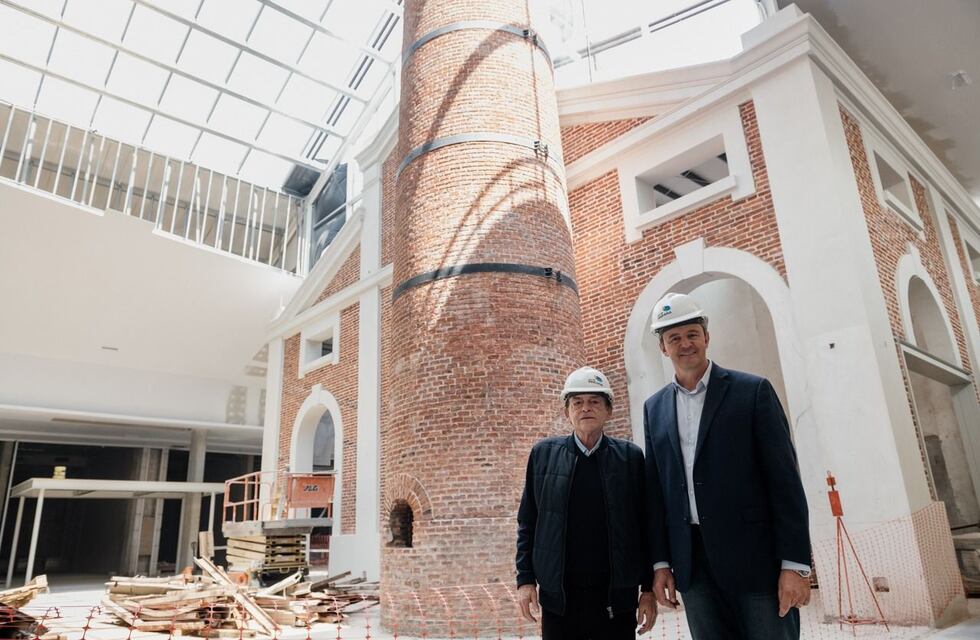 Bahl recorrió las obras del nuevo shopping en Paraná que abrirá en 2023