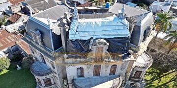 Las obras de restauración en el Palacio Arruabarrena se encuentran paralizadas tras la rescisión del contrato con la empresa encargada.
