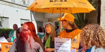 Manifestación de SiPrUS frente al Hospital