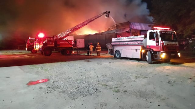 Más de 30 bomberos trabajaron para controlar el siniestro. Gentileza Ministerio de Seguridad.