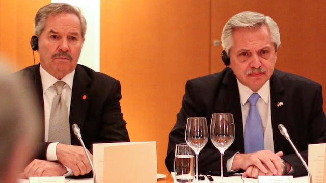 CANCILLER. Felipe Solá y el presidente Alberto Fernández. (La Voz)