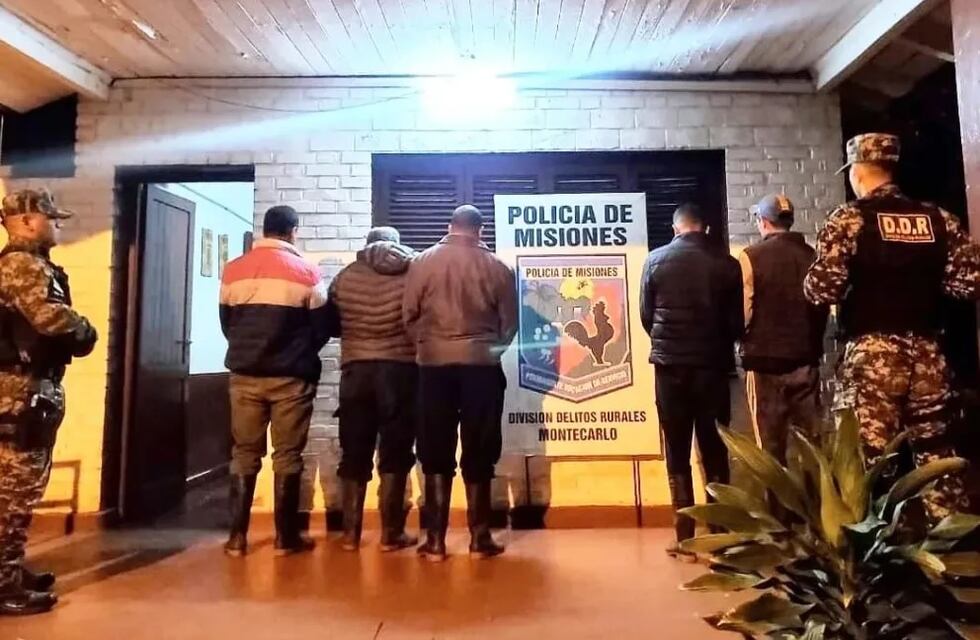 Cinco cazadores furtivos fueron detenidos en plena faena en Montecarlo