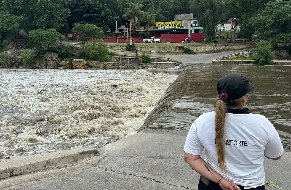 Lluvias en Punilla: crecen los ríos y se esperan más crecientes en Villa Carlos Paz
