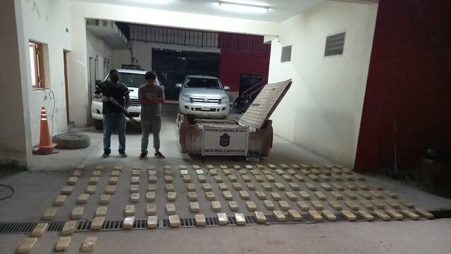 La Policía de la provincia de Salta incautó casi 150 kilos de cocaína, valuados 89 millones de pesos.