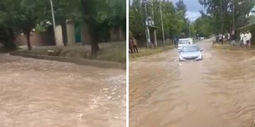 Por la fuerte tormenta varias calles de Luján de Cuyo y Maipú quedaron anegadas.