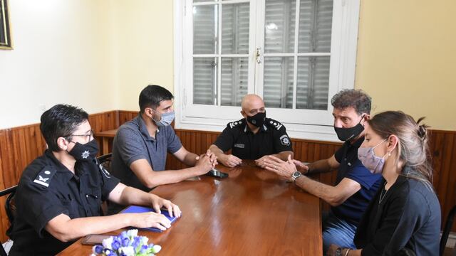 Reunión por seguridad en la Jefatura de Policía, con autoridades del SEOM