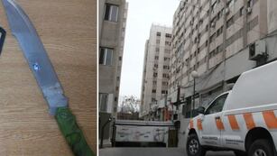 Faca incautada en el lugar.