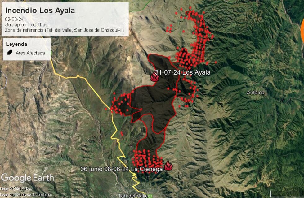 Habría unas 11.000 hectáreas quemadas en los cerros tucumanos