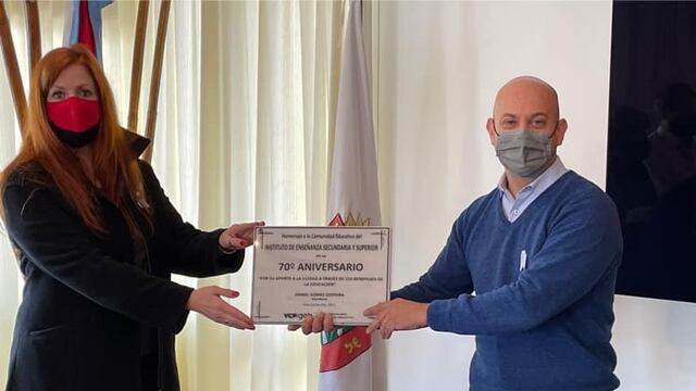 Daniel Gómez Gesteria reconoció al IES es su 70 aniversario.