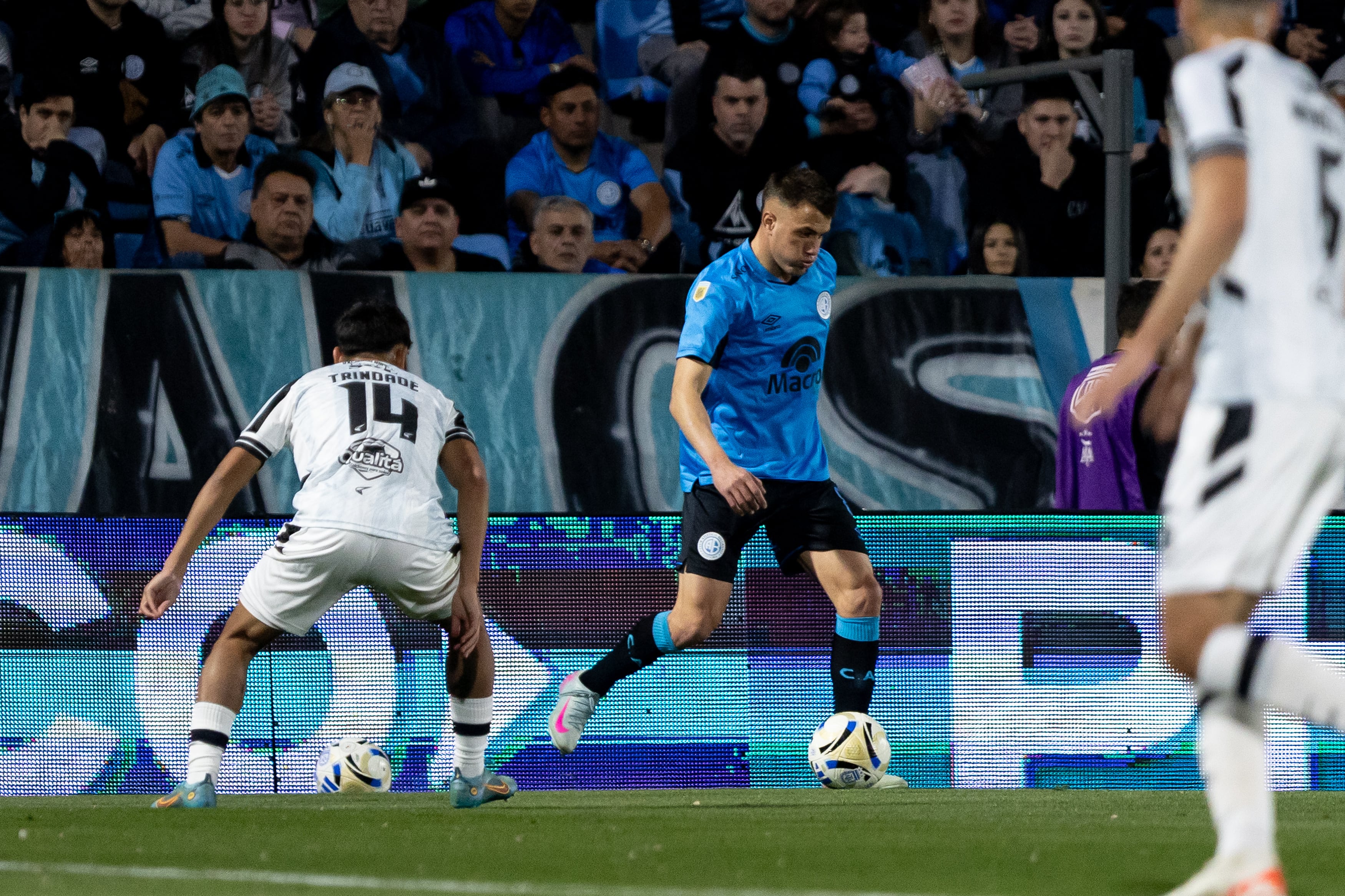 Gabriel Compagnucci, el lateral volante del Pirata (Prensa Belgrano).