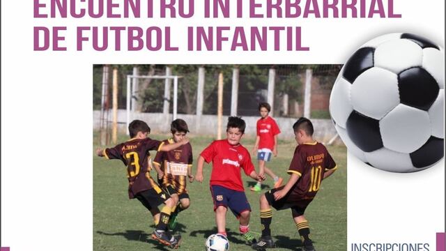 Encuentro interbarrial de fútbol infantil
