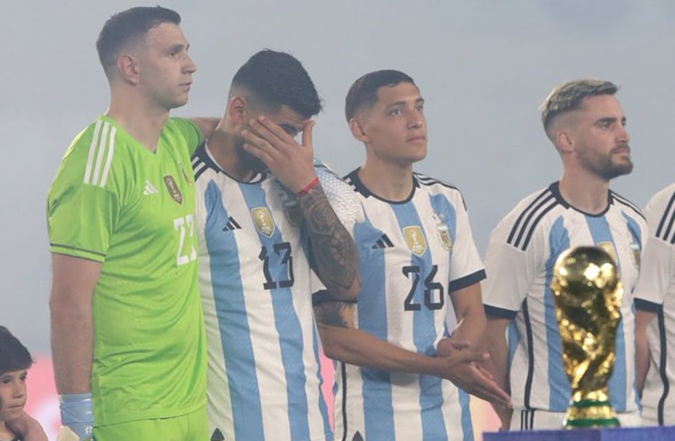 El festejo de Argentina ante Panamá: la emoción del Cuti Romero al cantar el Himno