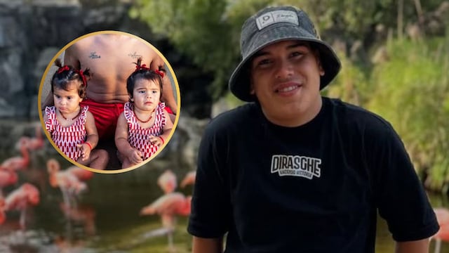 Thiago Medina con sus dos hijas, Laia y Aimé.