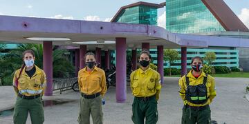 Cuatro bomberas forman parte del equipo. / Gentileza ANSL.