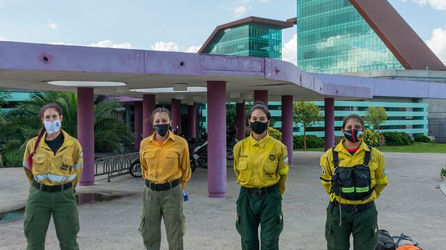Cuatro bomberas forman parte del equipo. / Gentileza ANSL.