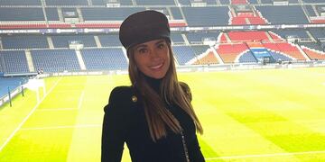 Antonela Roccuzzo estuvo alentando a Lionel Messi