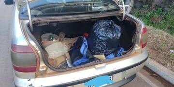 Viajaban con más de nueve kilogramos de marihuana y fueron detenidos.