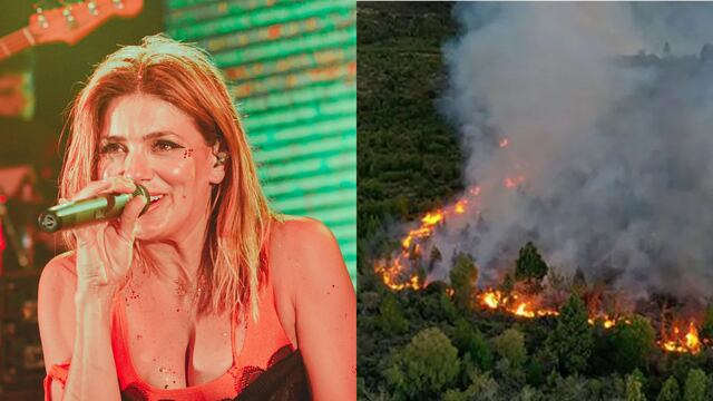 Natalie Pérez y un desesperado pedido frente a los incendiso de El Bolsón.