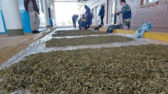 Gran golpe al contrabando de estupefacientes por parte de la Policía Federal y Aduana.